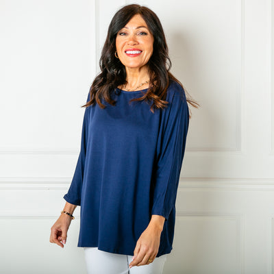The navy blue Batwing T-shirt which is a great wardrobe staple and makes a great base layer
