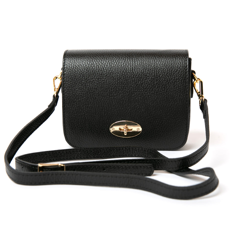 The Buckingham Leather Handbag which is made from 100% Italian leather with gold metal hardware