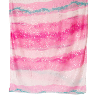The pink reef scarf which makes the perfect finishing touch for a colourful outfit 