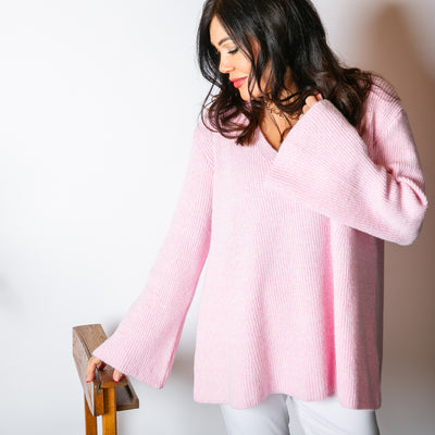 V-Neck Flare Jumper