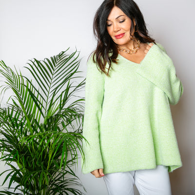 V-Neck Flare Jumper