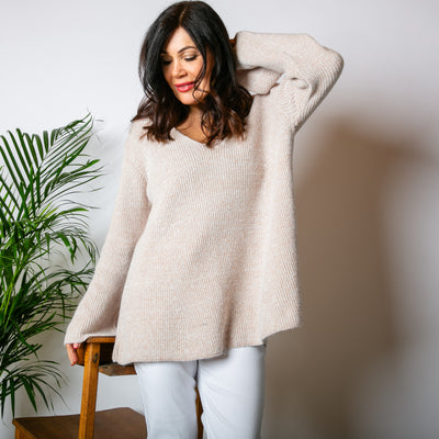 V-Neck Flare Jumper