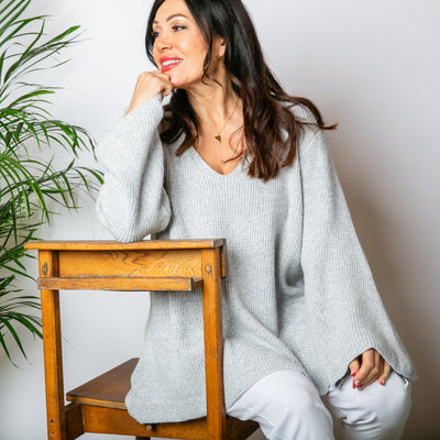 V-Neck Flare Jumper