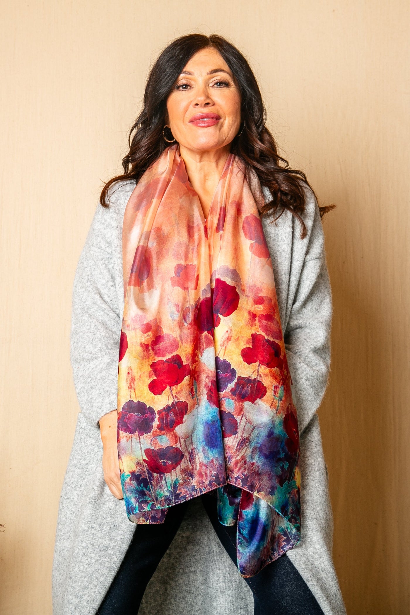 Poppy Field Silk Scarf