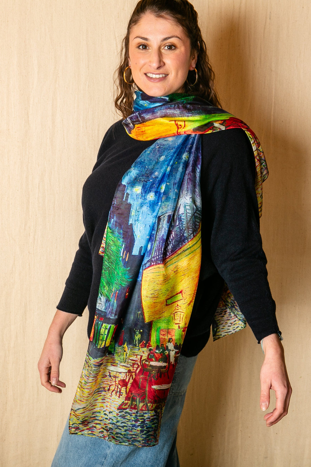 French Cafe Silk Scarf