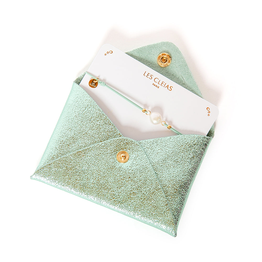 Leather Card Wallet & Bracelet