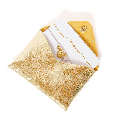 Leather Card Wallet & Bracelet