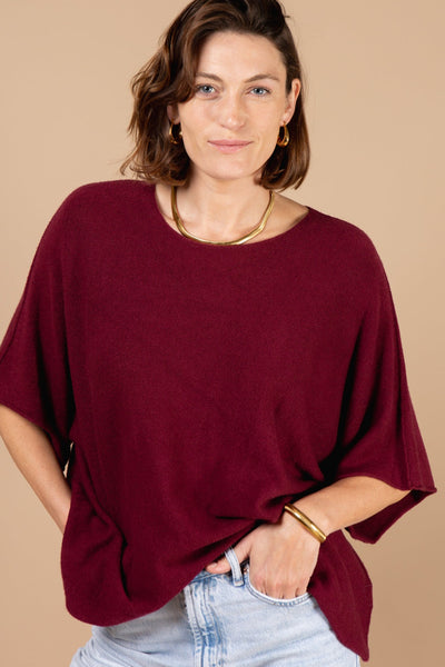 3/4 Sleeve Batwing Jumper