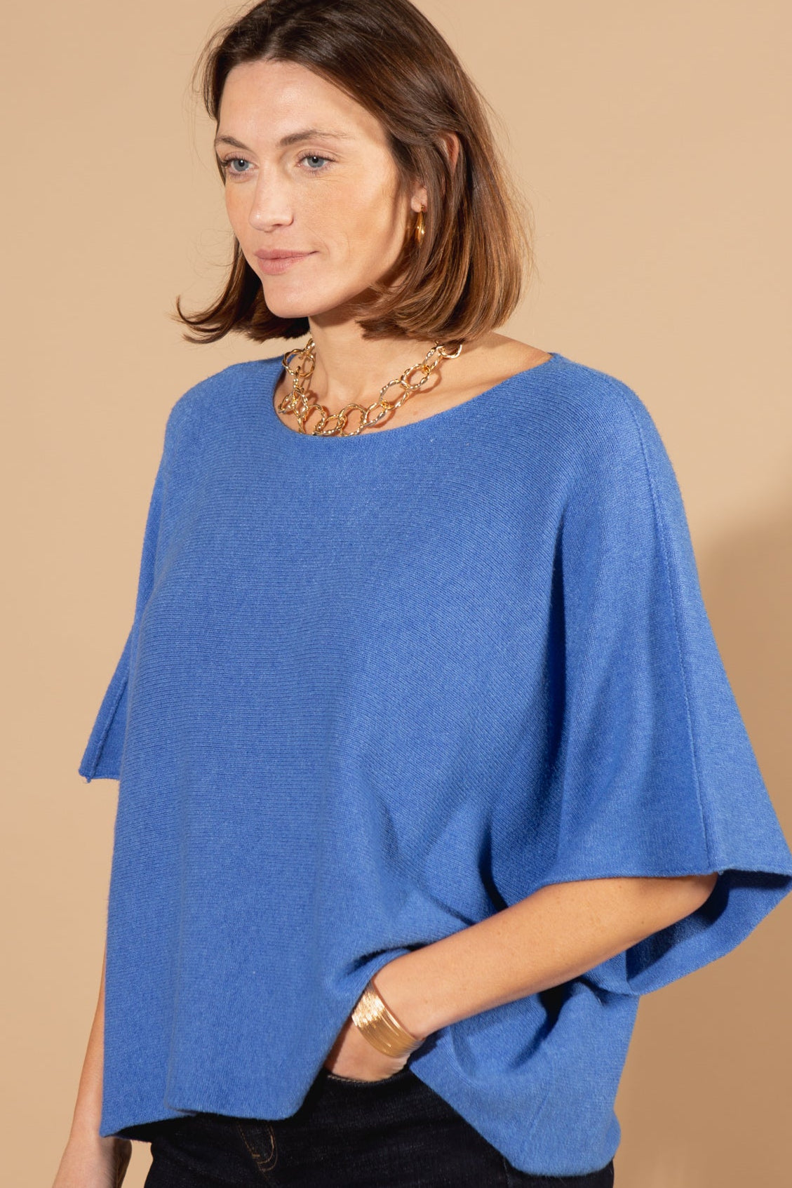 3/4 Sleeve Batwing Jumper