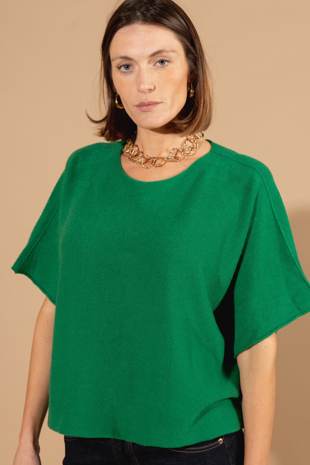 3/4 Sleeve Batwing Jumper