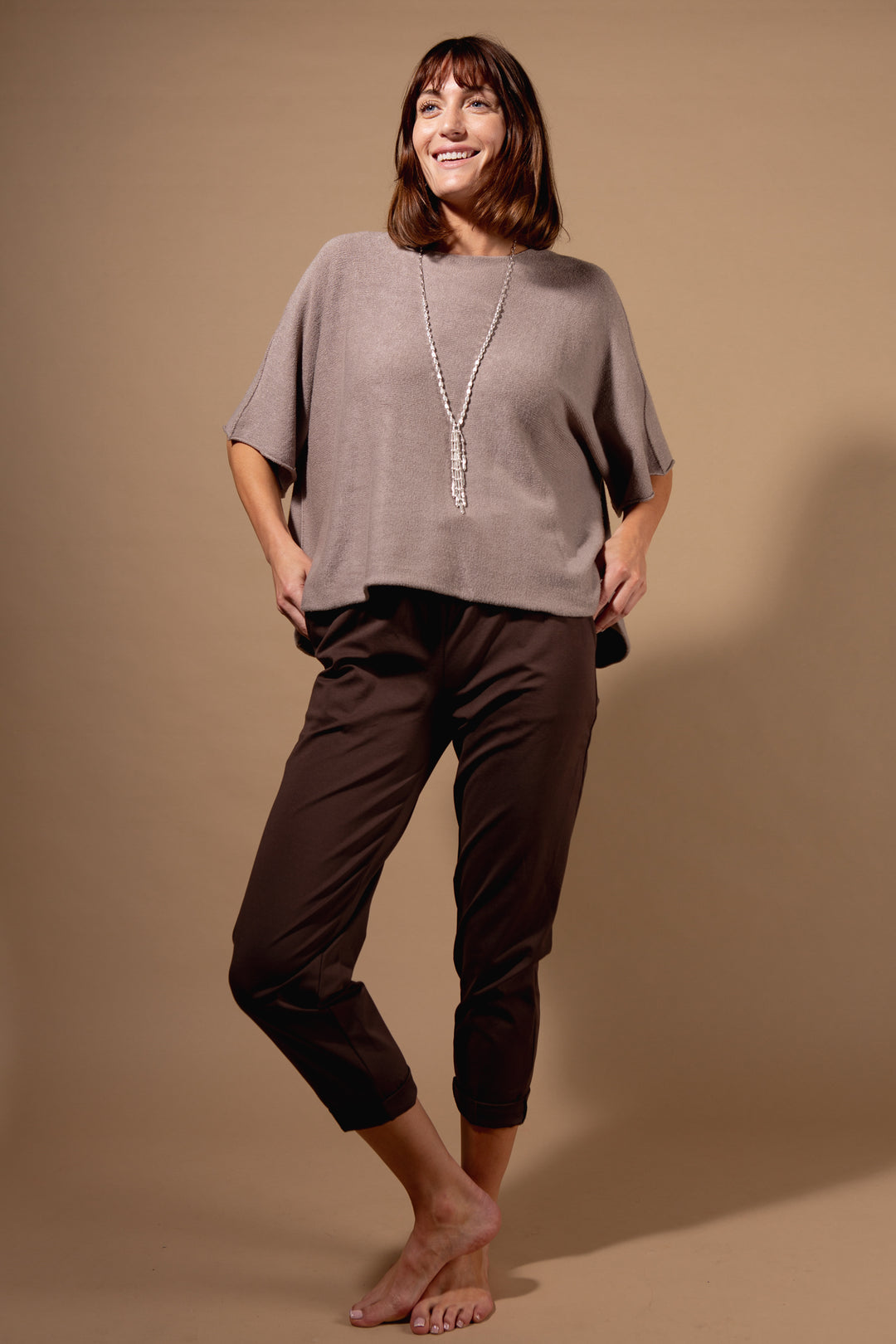 3/4 Sleeve Batwing Jumper
