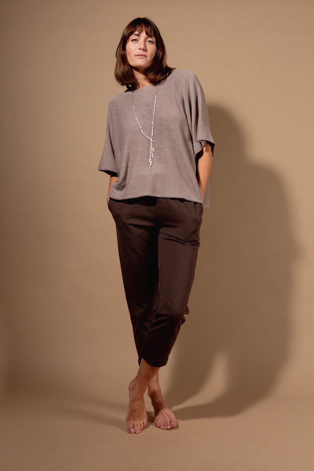 3/4 Sleeve Batwing Jumper