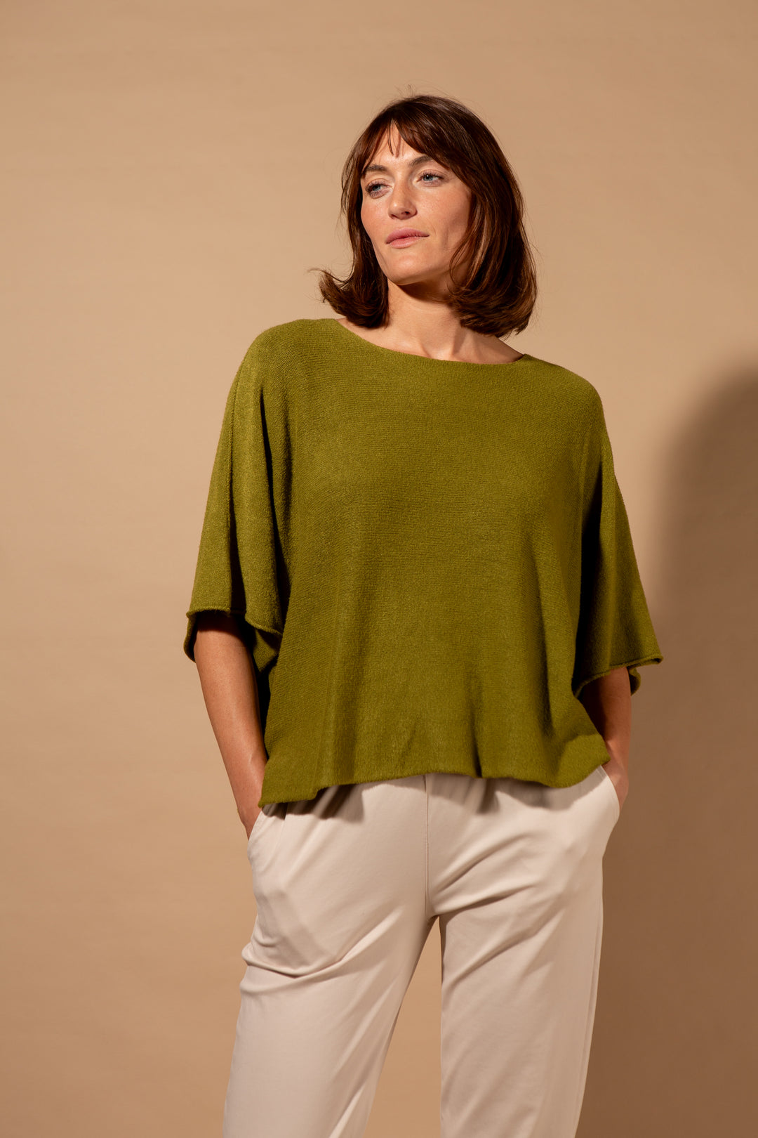 3/4 Sleeve Batwing Jumper