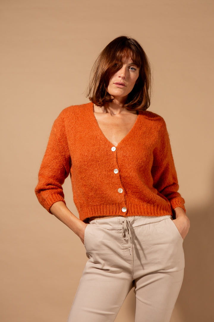 Mohair Button Through Cardigan