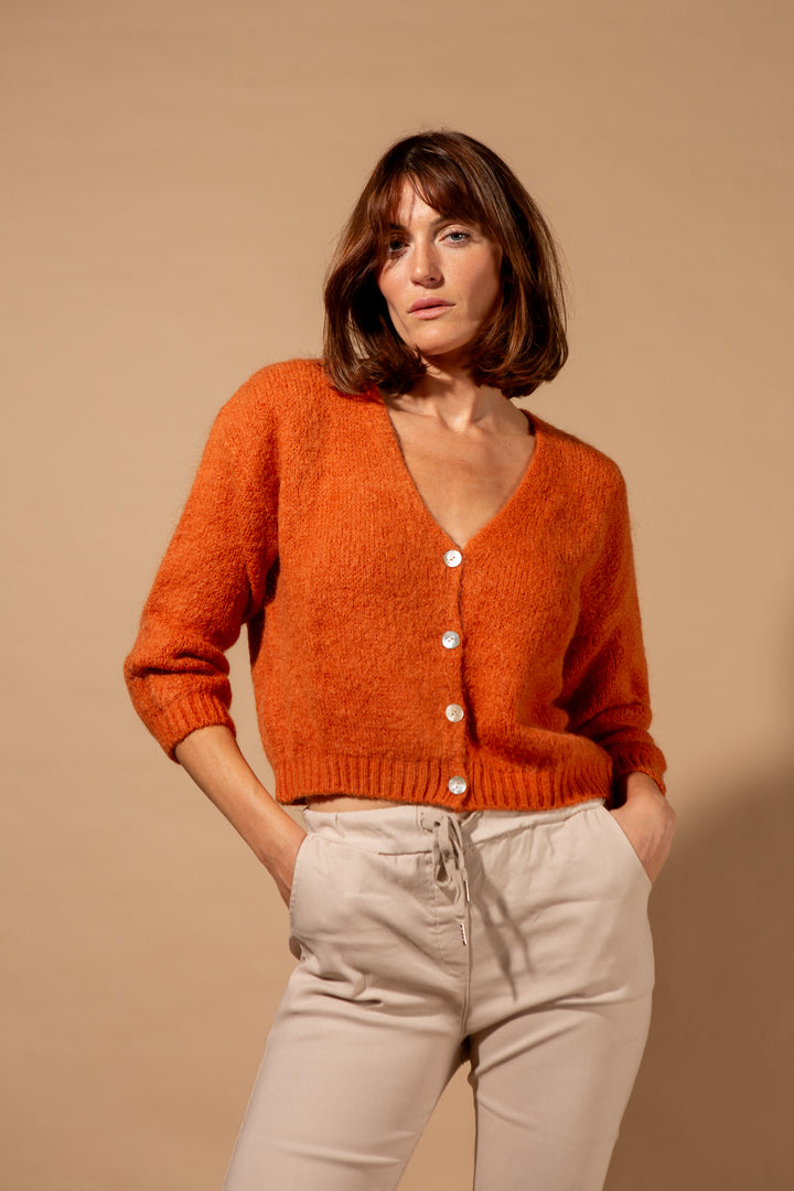 Mohair Button Through Cardigan