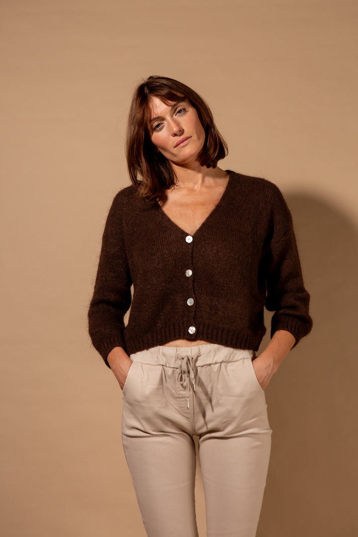 Mohair Button Through Cardigan