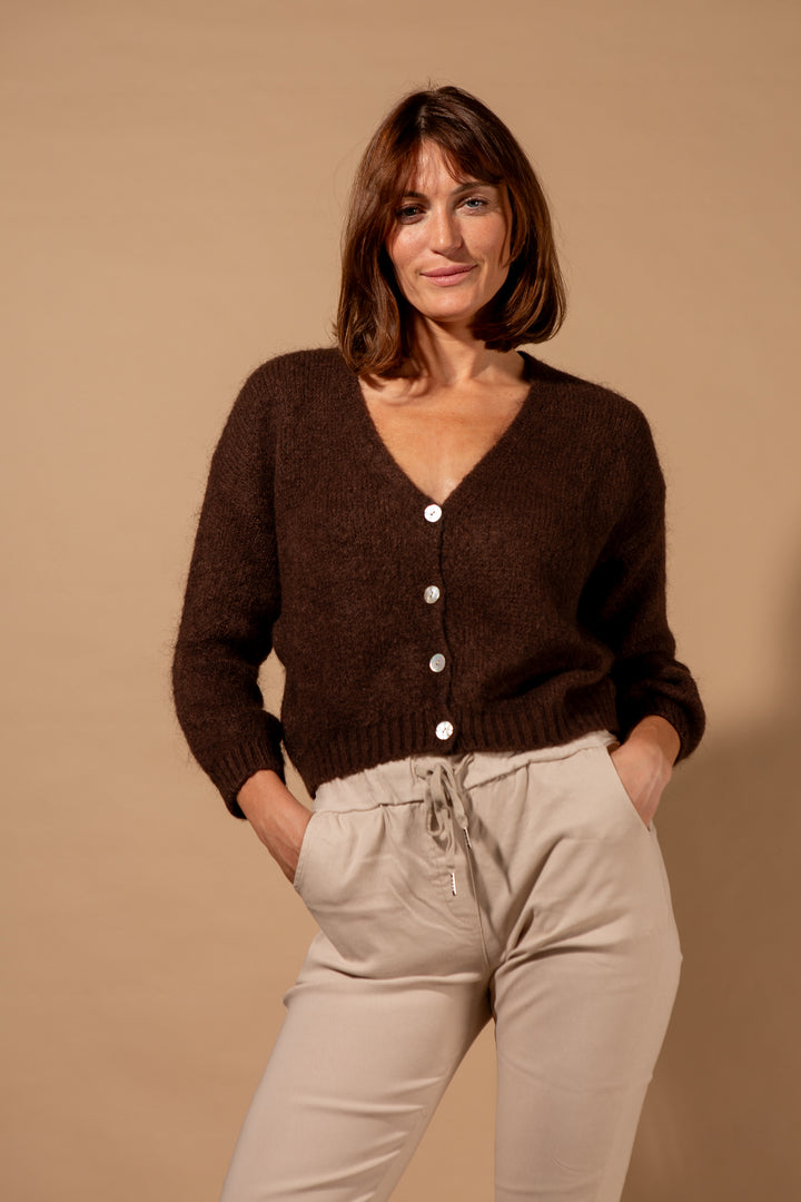 Mohair Button Through Cardigan