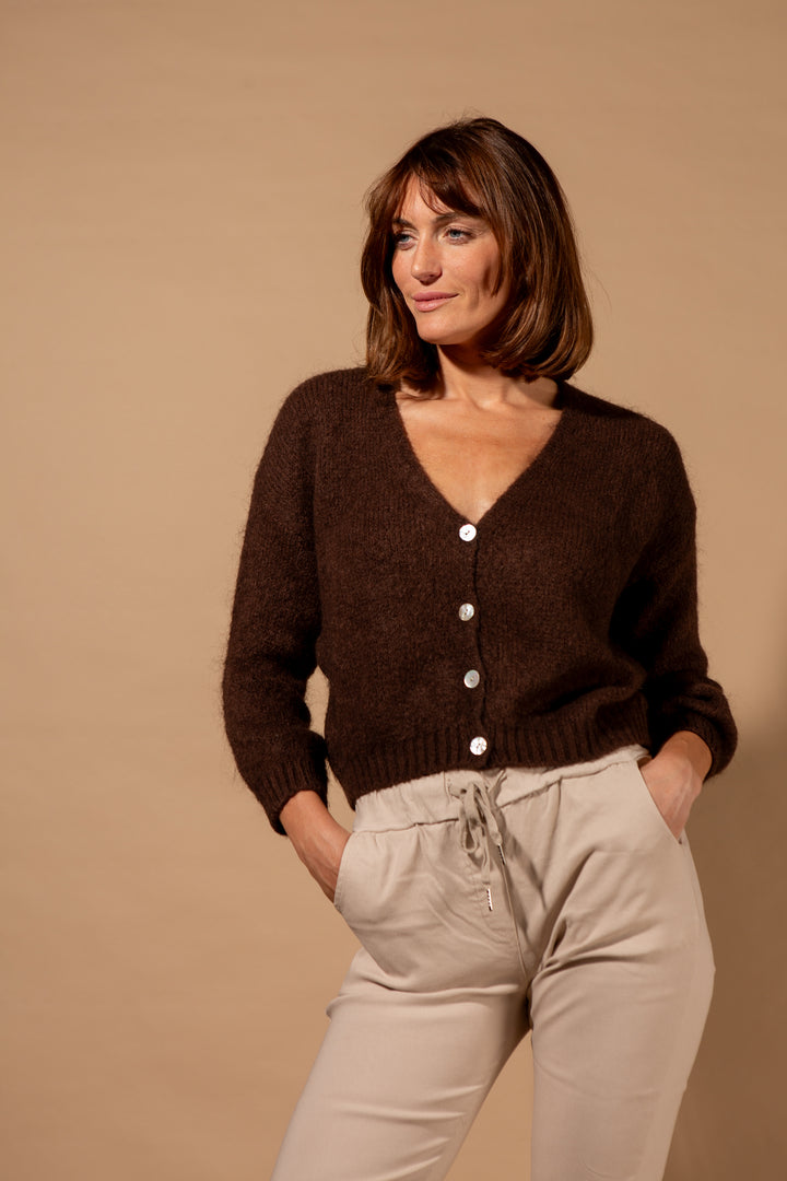 Mohair Button Through Cardigan