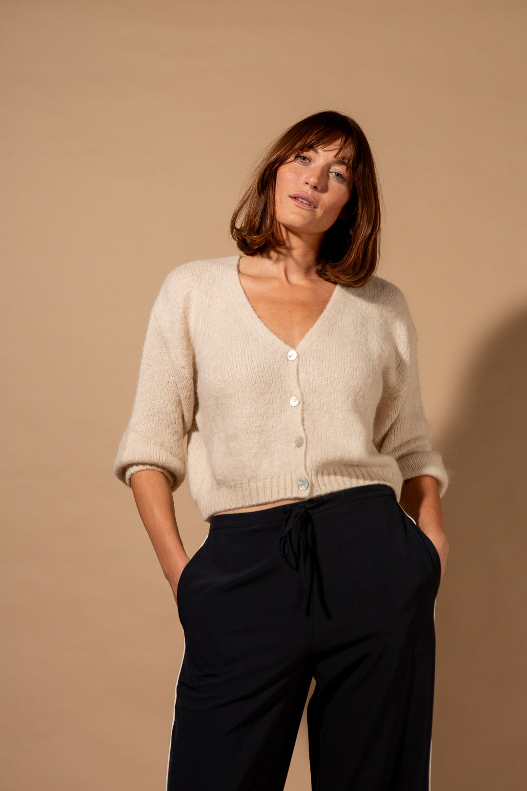 Mohair Button Through Cardigan