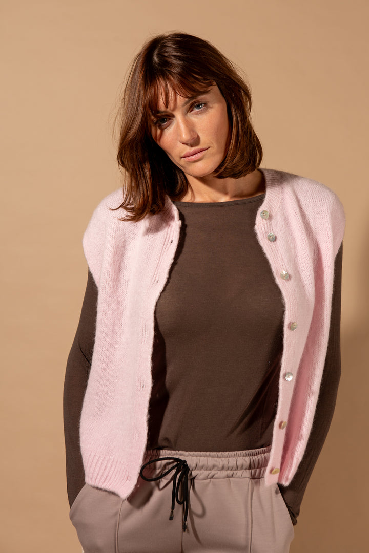 Mohair Button Through Tank Top