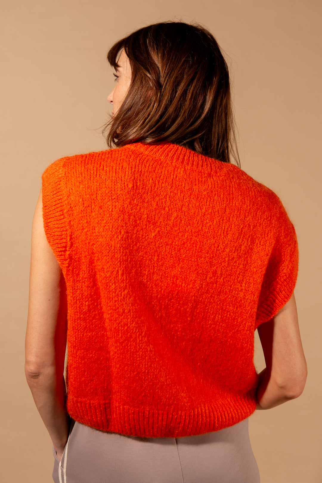 Mohair Button Through Tank Top