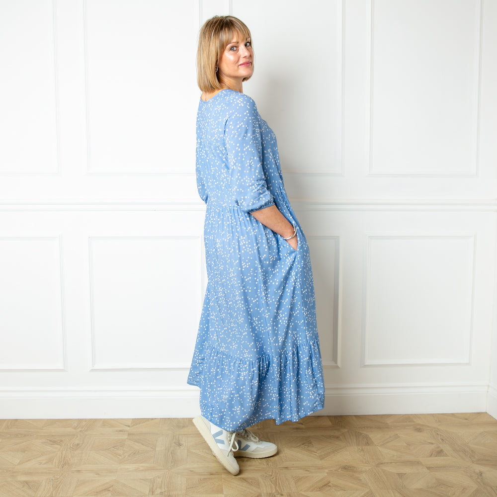 Asymmetric 3/4 Sleeve Tea Dress