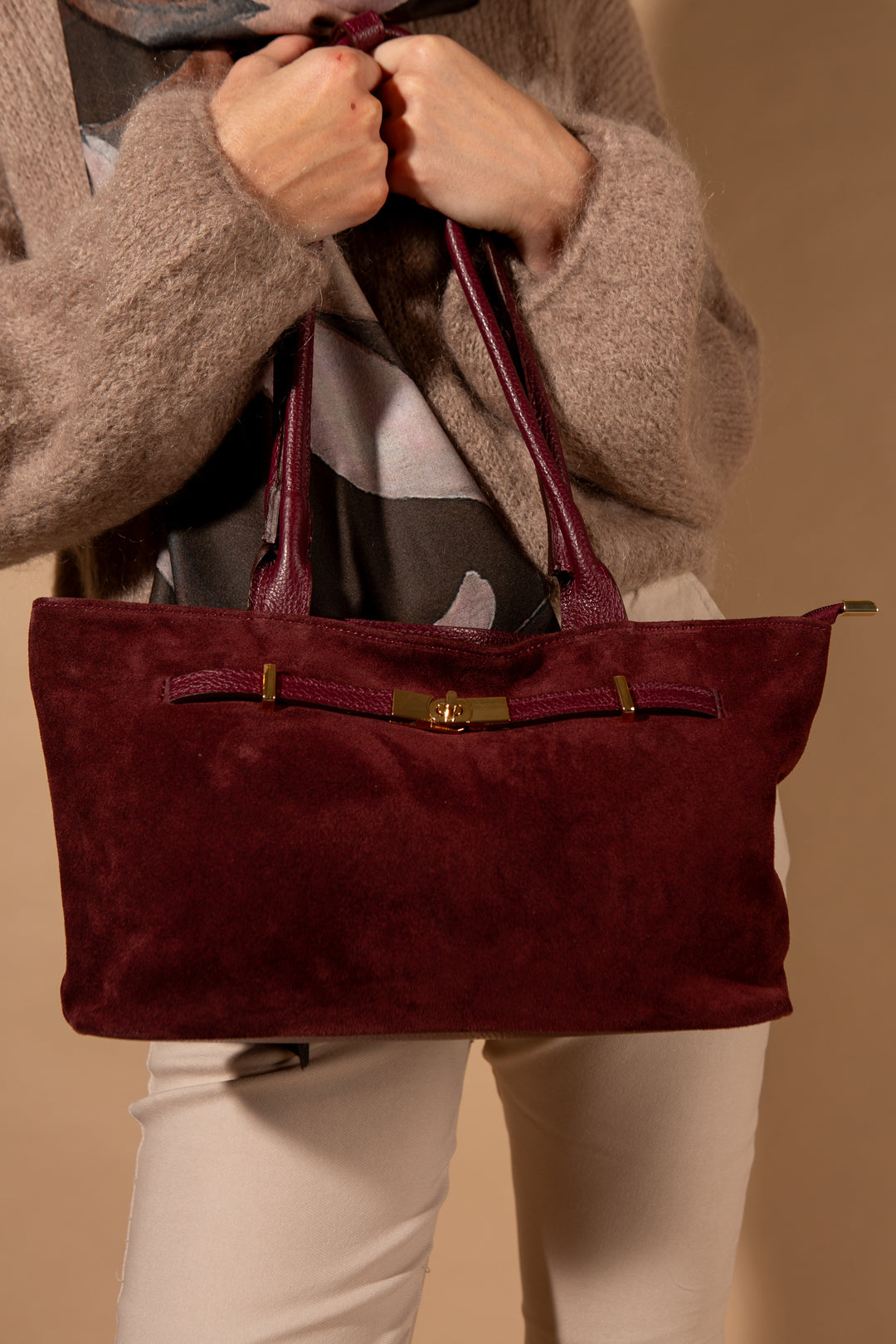 Audley Suede Handbag