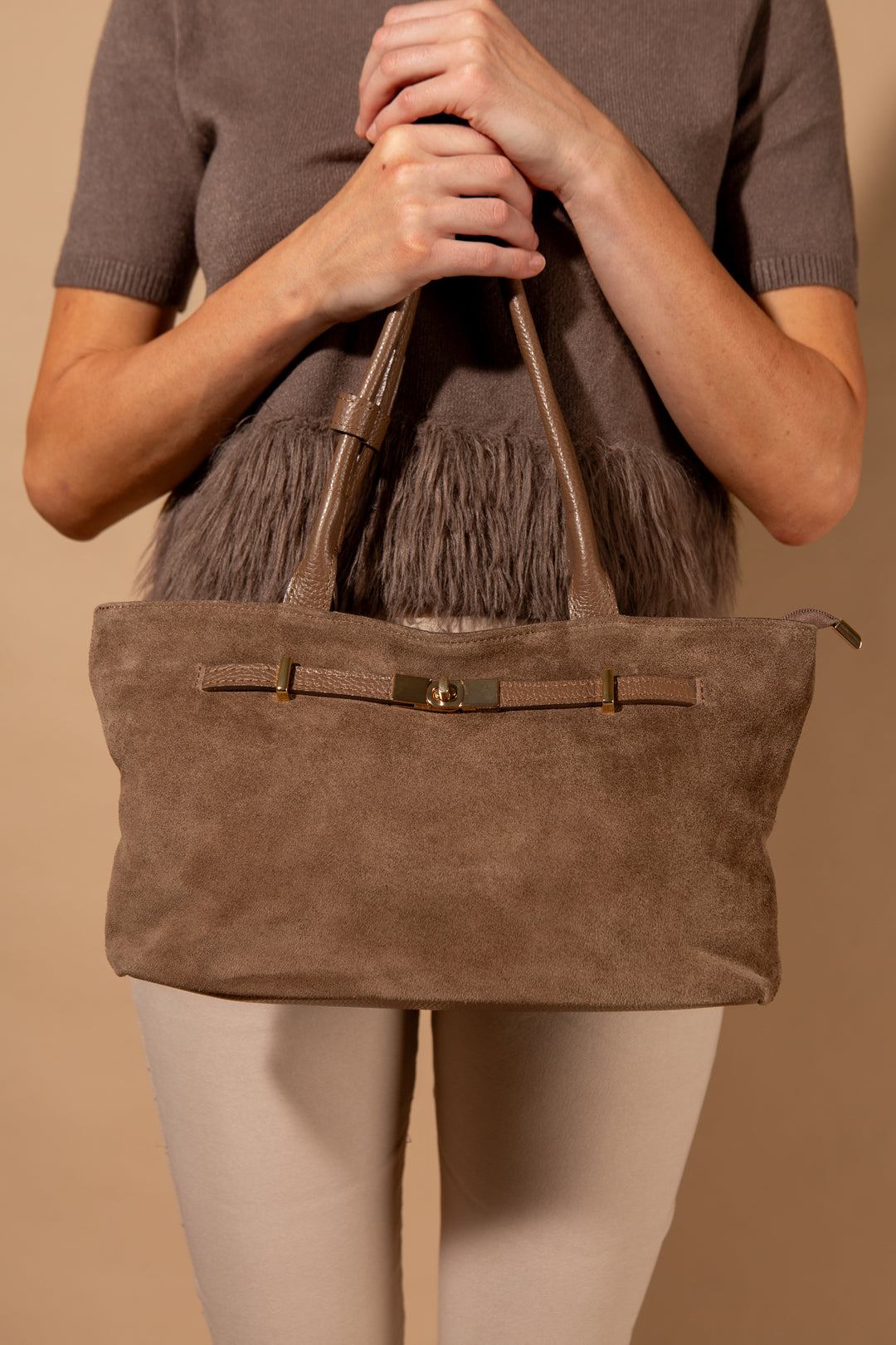 Audley Suede Handbag