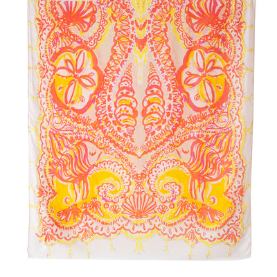 The orange Bali Scarf super soft and lightweight and made from a blend of cotton and viscose