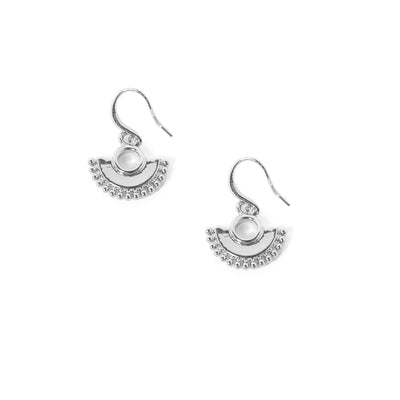 The Bay Earrings in silver with a hook fastening for an easy and comfortable wear