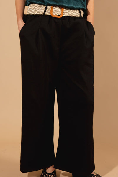 Belted Wide Leg Trousers
