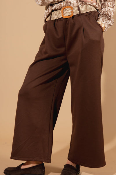Belted Wide Leg Trousers