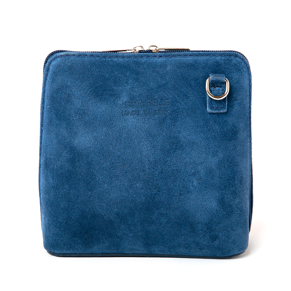 Blue suede cross body bag sale