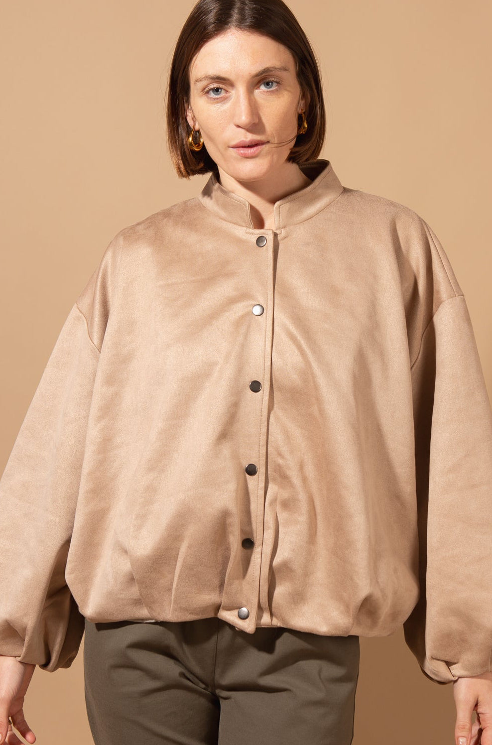 Bubble Hem Bomber Jacket