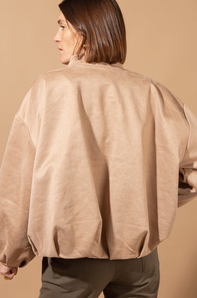 Bubble Hem Bomber Jacket