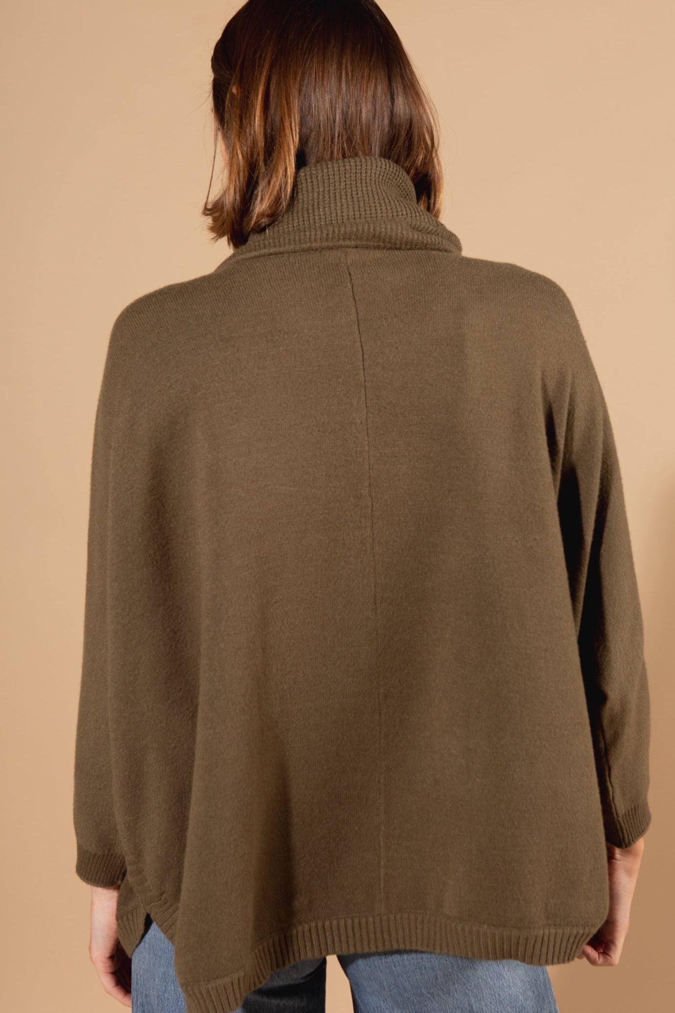 Cashmere Feel Rollneck Batwing Jumper