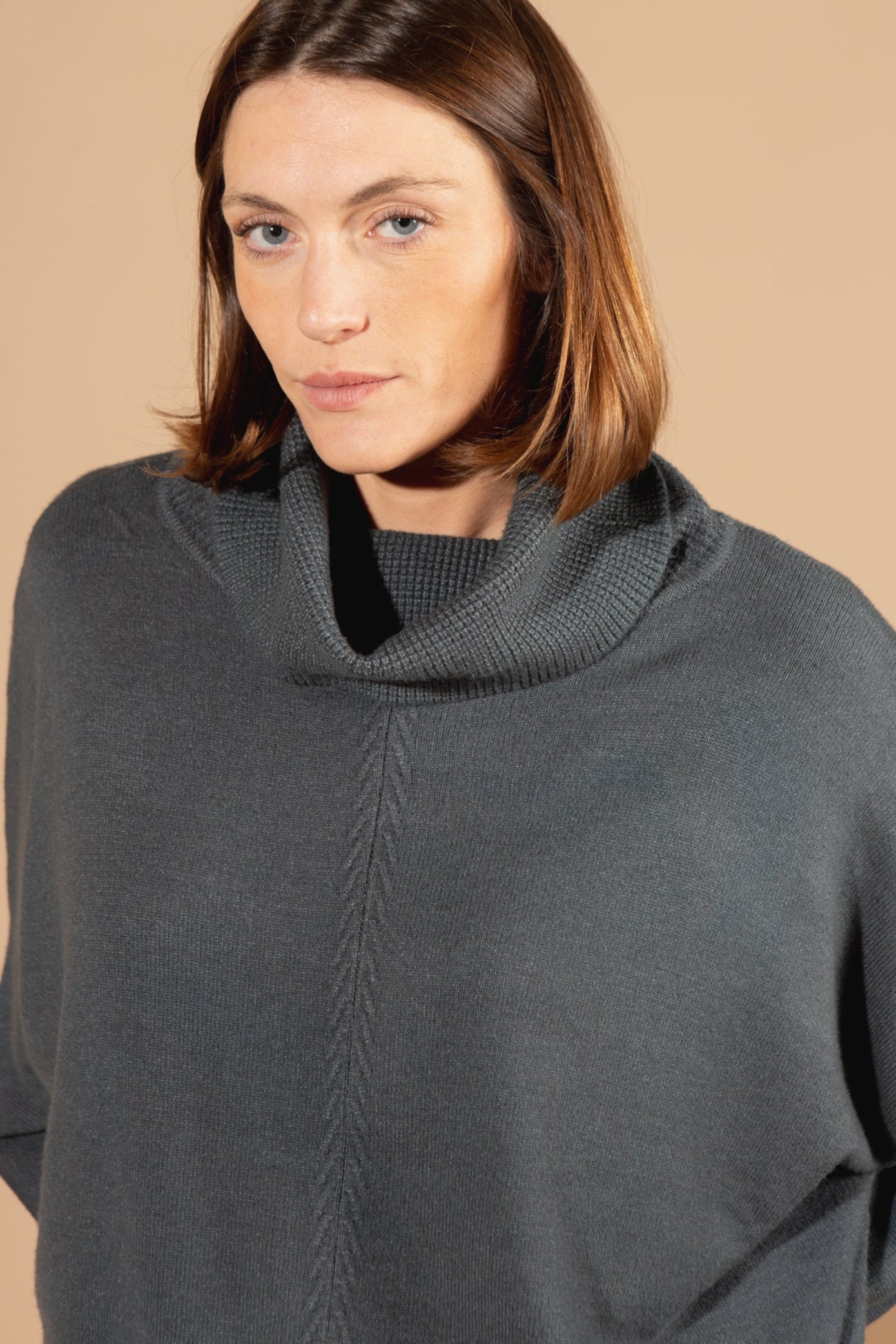 Cashmere Feel Rollneck Batwing Jumper