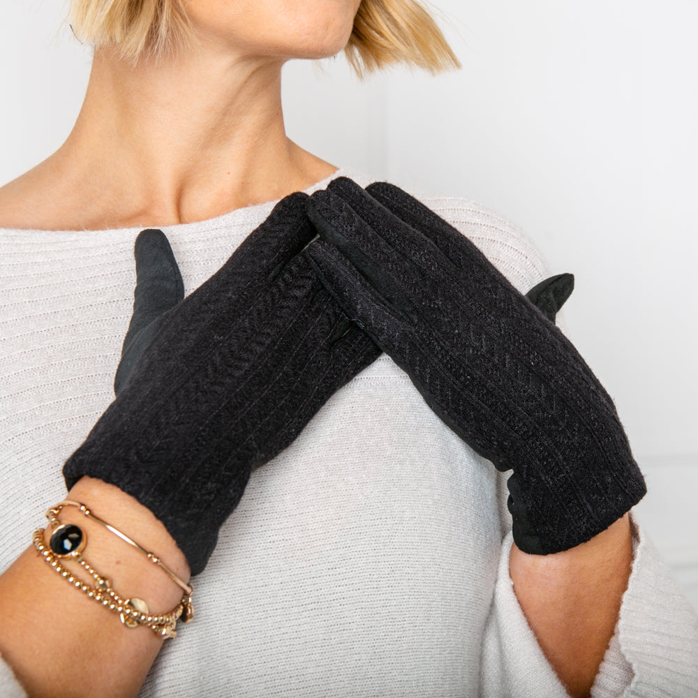 The Cassie gloves in black which are great for dressing up a winter outfit and make a great gift