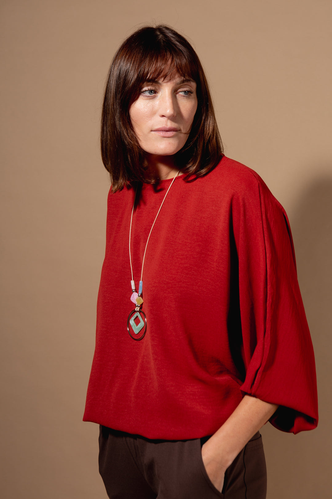Chiffon Batwing Top