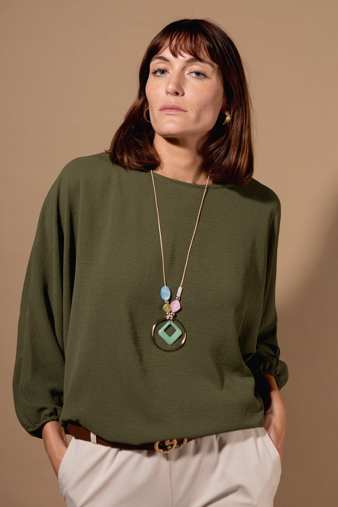 Chiffon Batwing Top