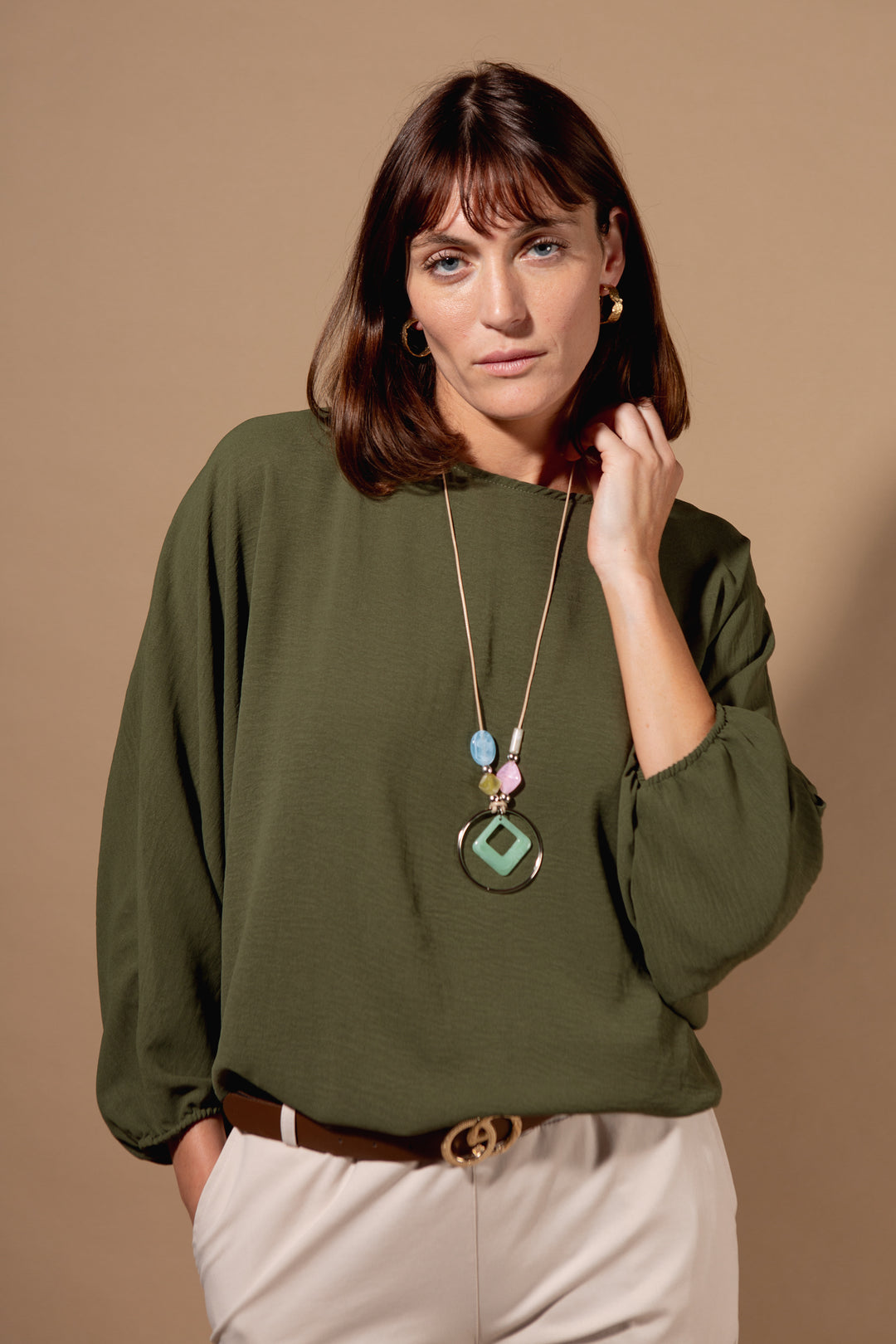 Chiffon Batwing Top