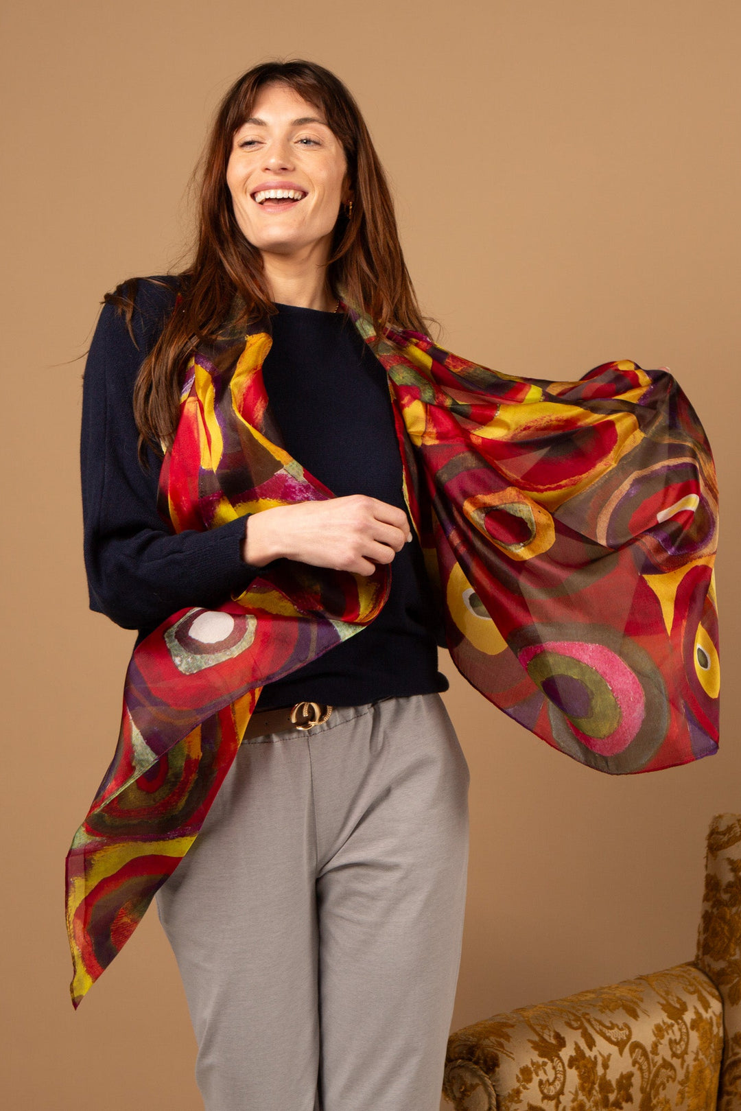 Circles Silk Scarf