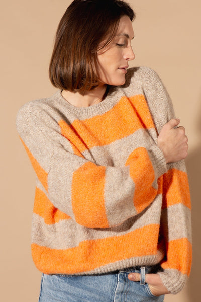 Crew Neck Striped Jumper