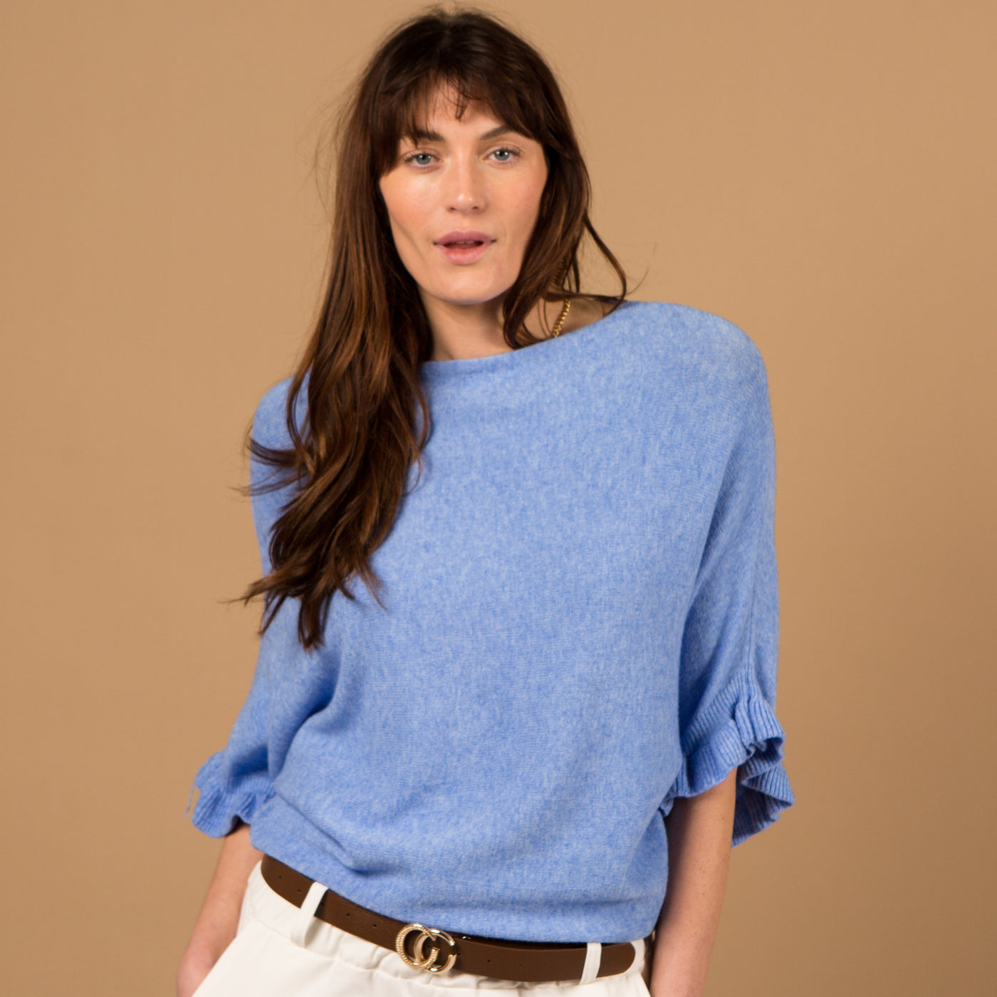 Frill Sleeve Batwing Jumper