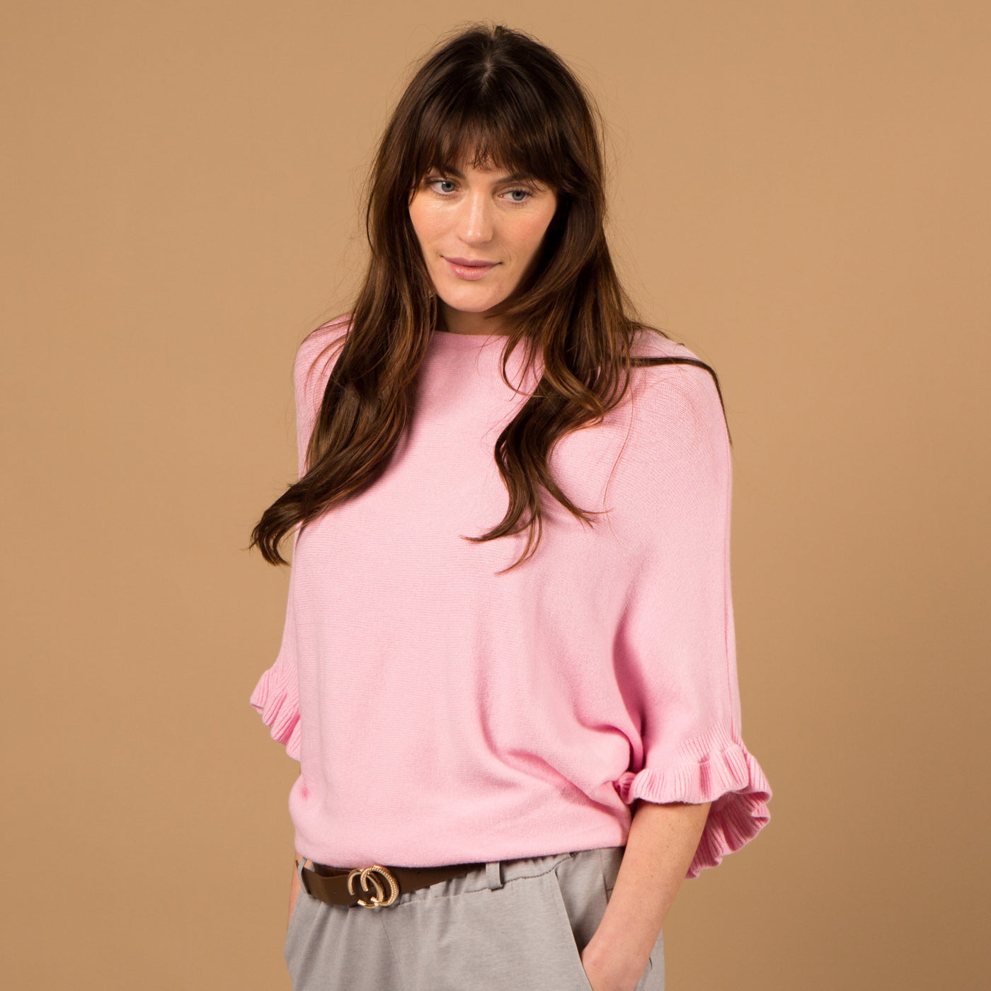 Frill Sleeve Batwing Jumper