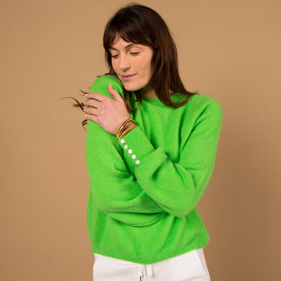 Alpaca Blend Button Cuff Jumper