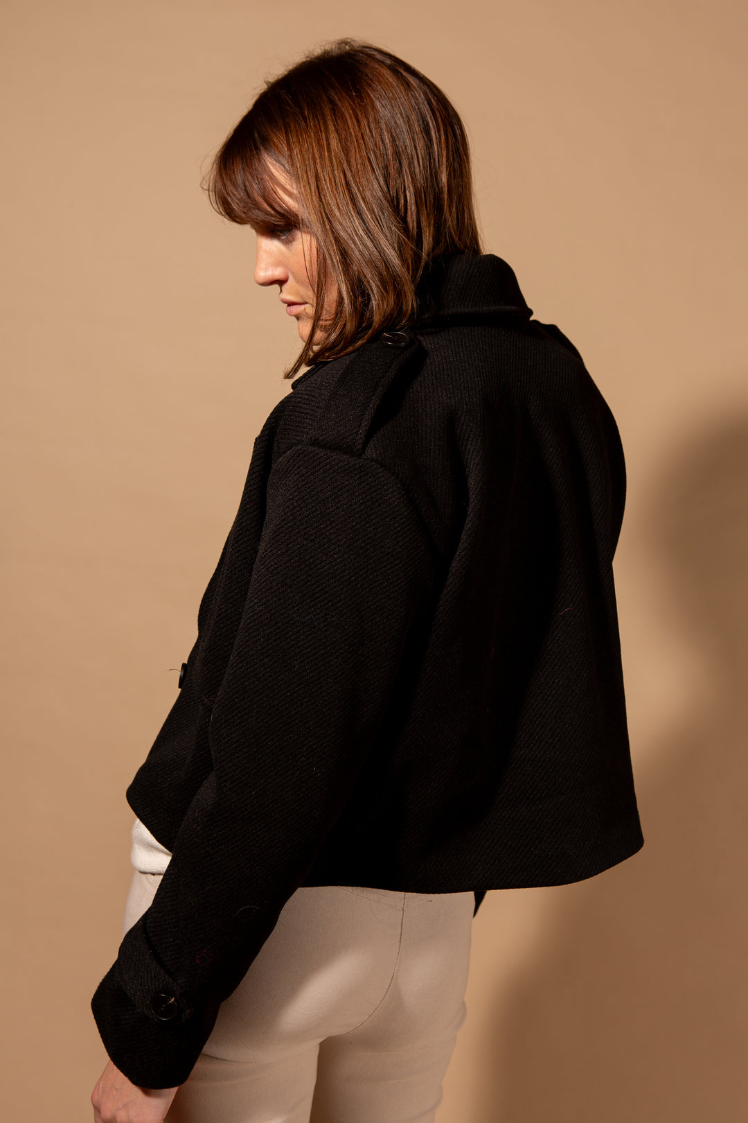 Double Breasted Cropped Jacket