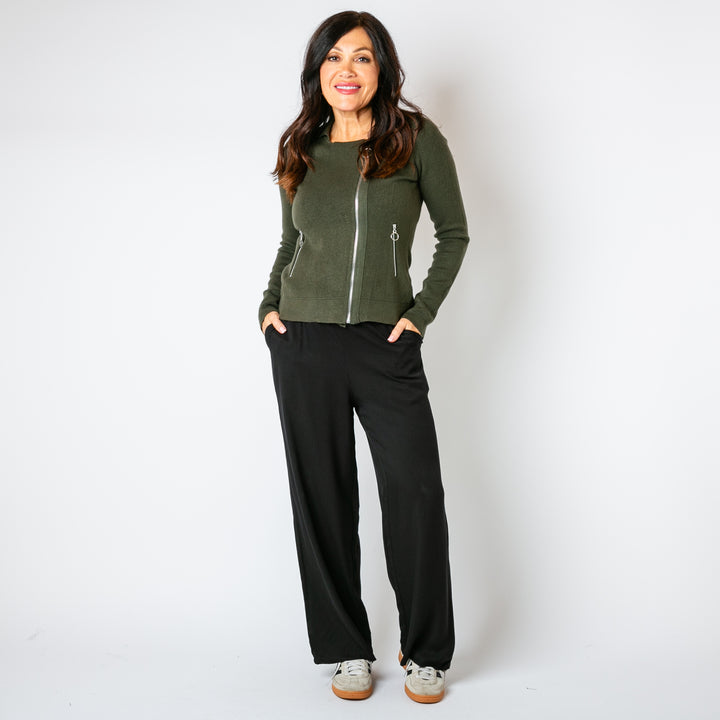 Drawstring Wide Leg Trousers