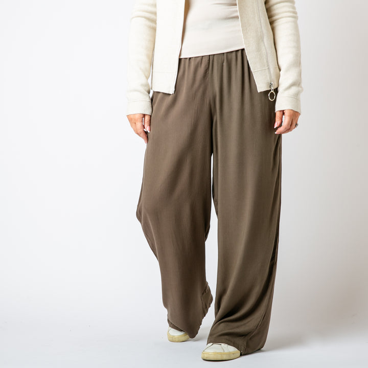 Drawstring Wide Leg Trousers