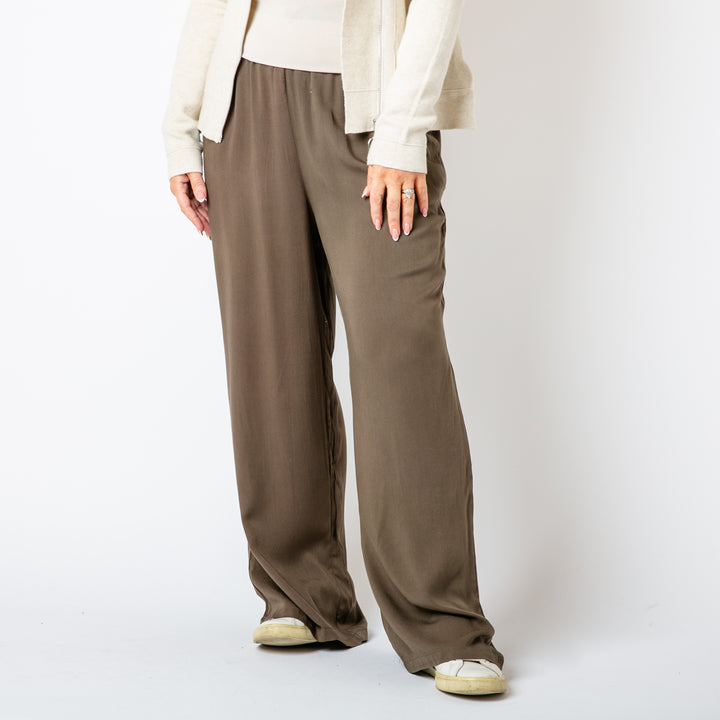 Drawstring Wide Leg Trousers